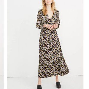 Madewell Wrap-Front Maxi Dress in French Floral Sz 8